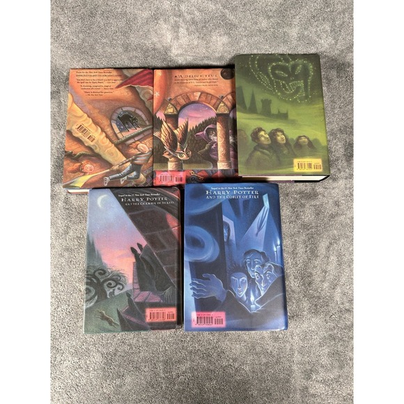 Harry Potter Books Hardcover Lot of 5 1,2,3,5,6 - 1st US Edition - Picture 3 of 9